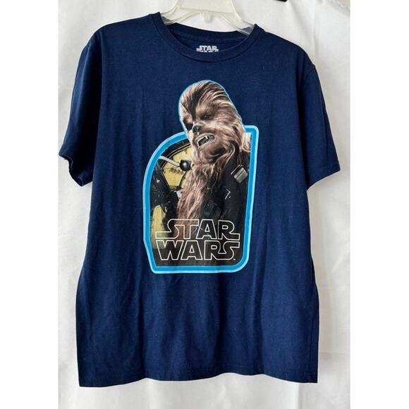 Star Wars Chewbacca Graphic Tee Navy Blue Men’s L - Picture 8 of 8